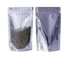 Дой-пакет 140х240х40 мм (250 гр), метал+вікно, зіп-замок 500 шт