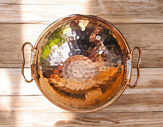 Мідна миска AV Filhos для фруктів або хліба, 21 см з олов`яним покриттям (Португалія), фото 2