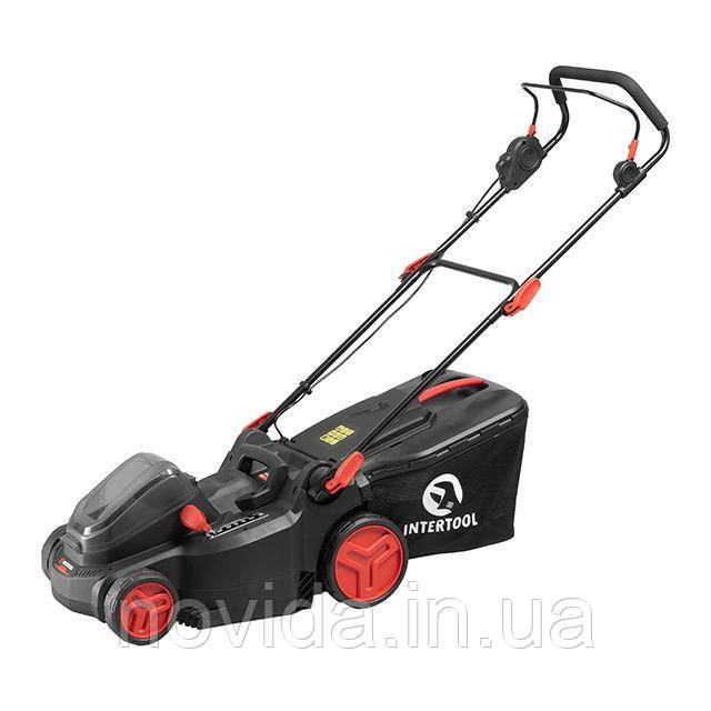 Газонокосарка акумуляторна з безщітковим двигуном 40 В (2х20В) 3500об 40 л, без ЗП АКБ INTERTOOL WT-9216