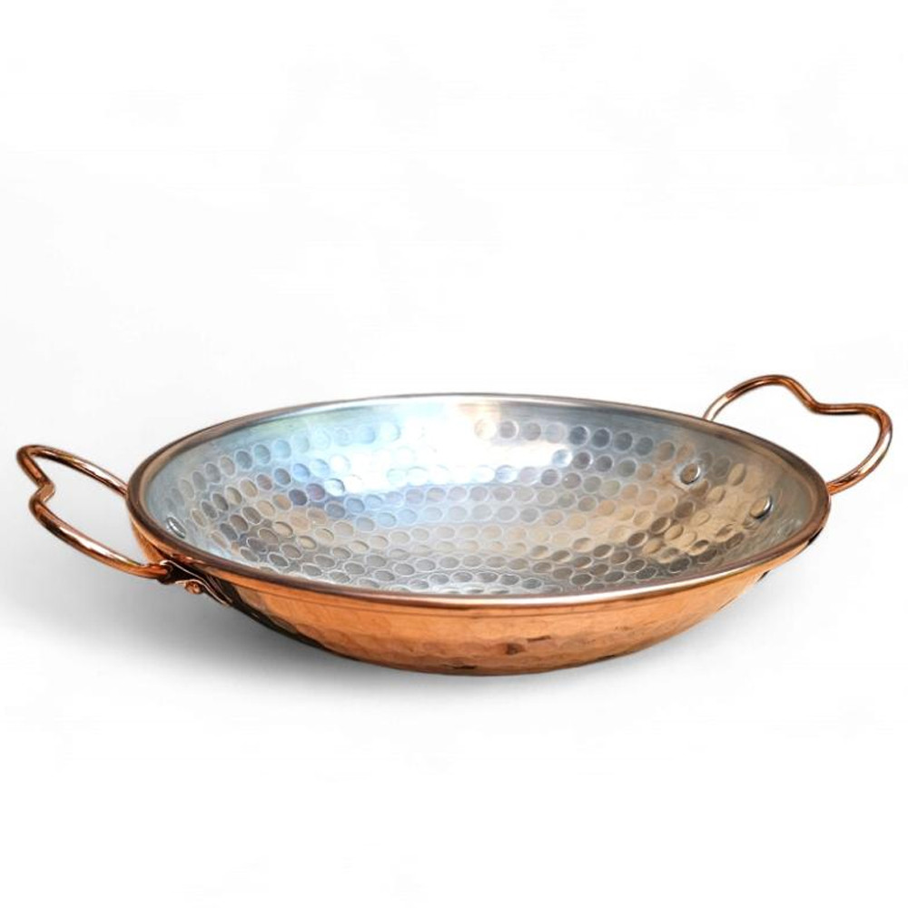 Мідна миска AV Filhos для фруктів або хліба, 21 см з олов`яним покриттям (Португалія)