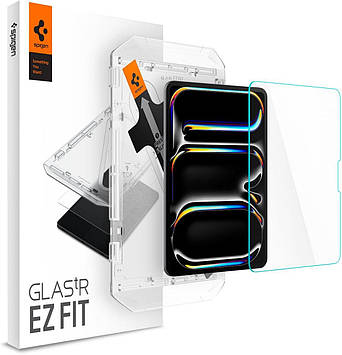 Захисне скло Spigen для iPad Pro 11" (2024) - EZ FIT GLAS.tR (1 шт), Clear (AGL07788)