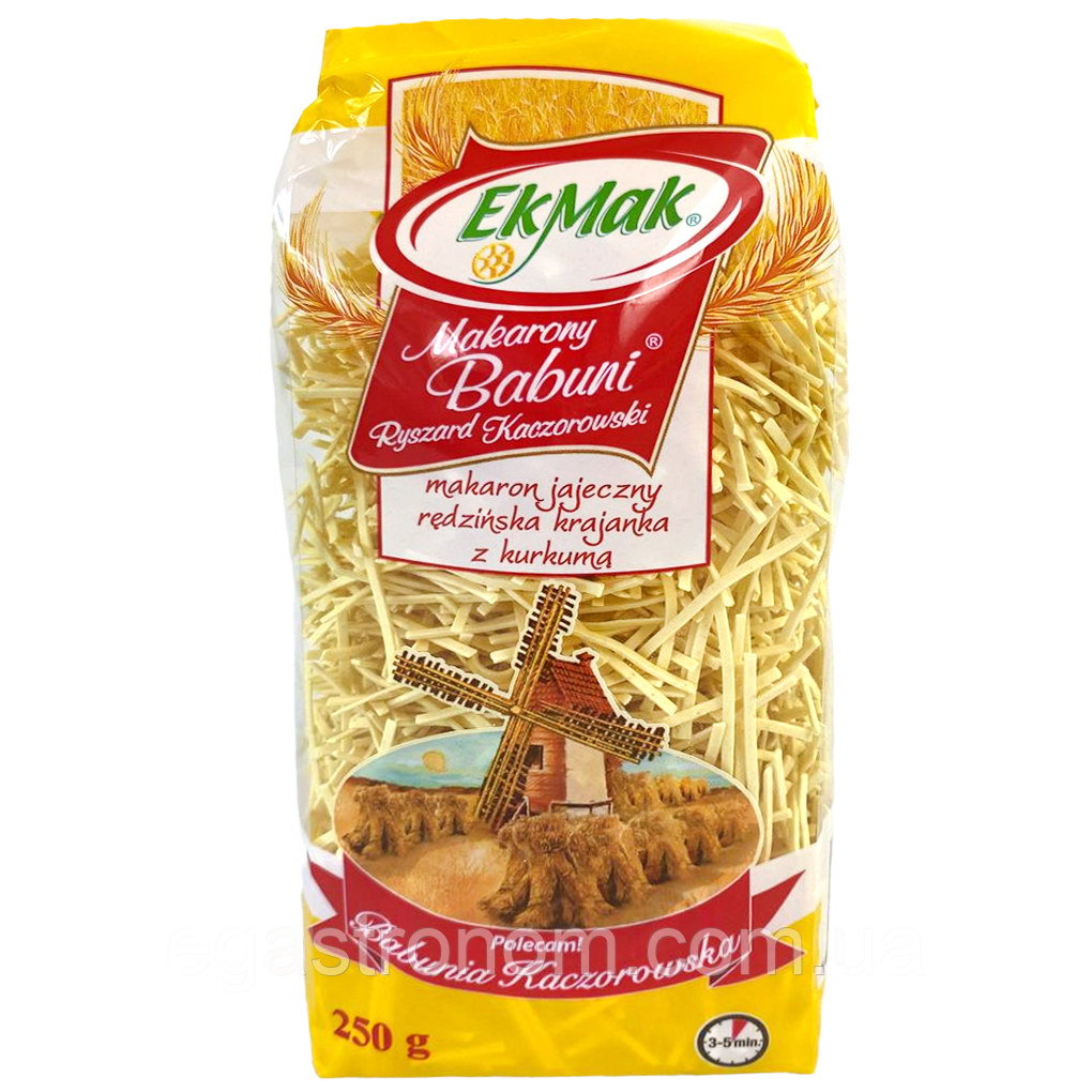 Макарони Екмак Краянка №165 Жовта EkMak 250g 18шт/ящ (Код: 00-00004040), фото 1