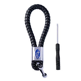 Брелок Subaru для автомобільних ключів Екошкіра косиця