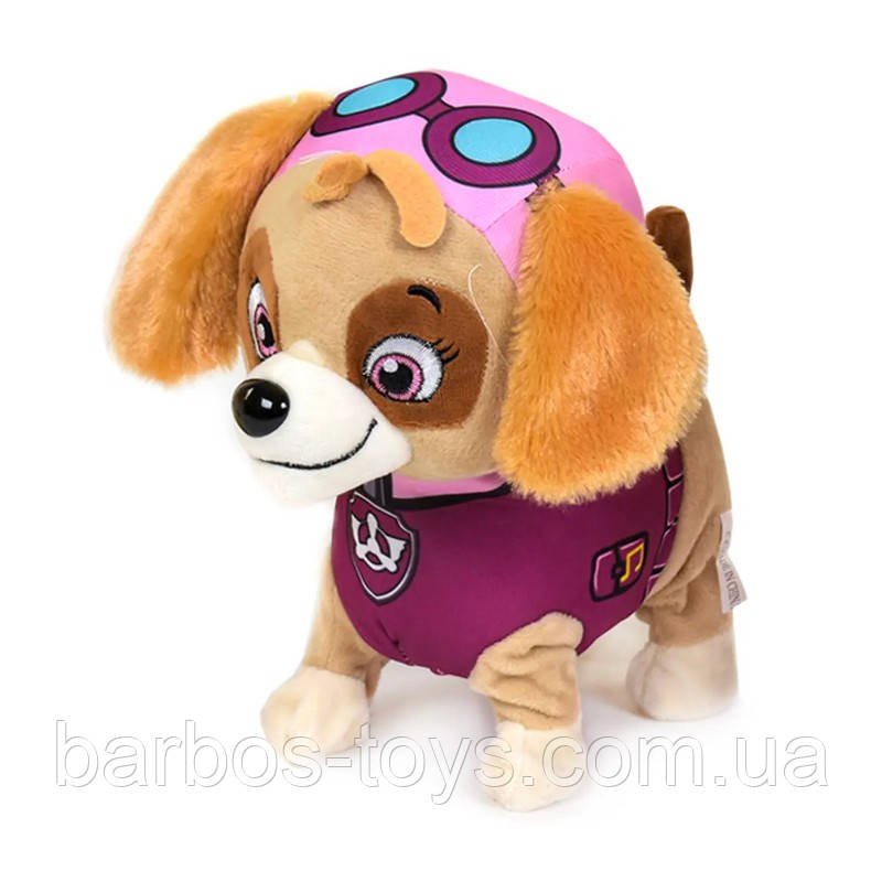 Інтерактивна іграшка щеня Щенячий патруль Скай без повідця Ходить, співає, гавкає М'яка, плюшева С 37776