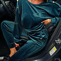 Велюровий жіночий костюм-двійка оптом,  арт. Si-240904001, фото 4