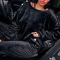 Велюровий жіночий костюм-двійка оптом,  арт. Si-240904001, фото 3