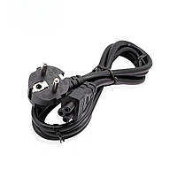 Кабель живлення "Міккі маус" | CEE 7/7 - IEC C5 | для ноутбука, принтера, проектора | 120 см | чорний