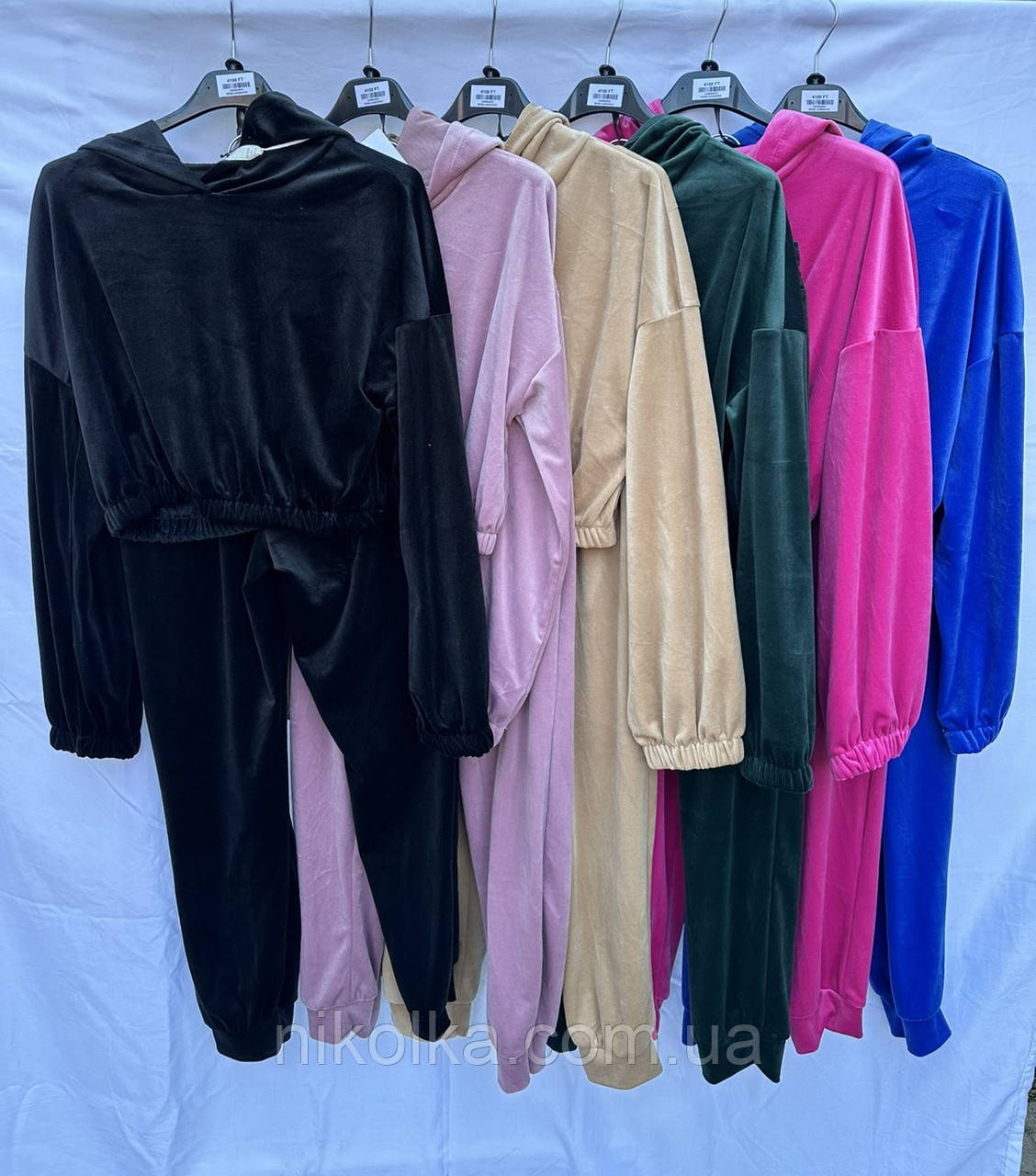 Велюровий жіночий костюм-двійка оптом, арт. Si-240904002, фото 1