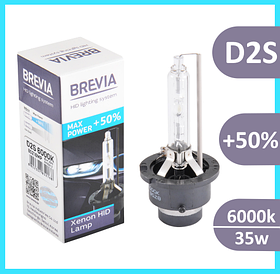 Автомобільна ксенонова лампа D2S +50% 85v 35w 6000k (1 шт) "BREVIA"