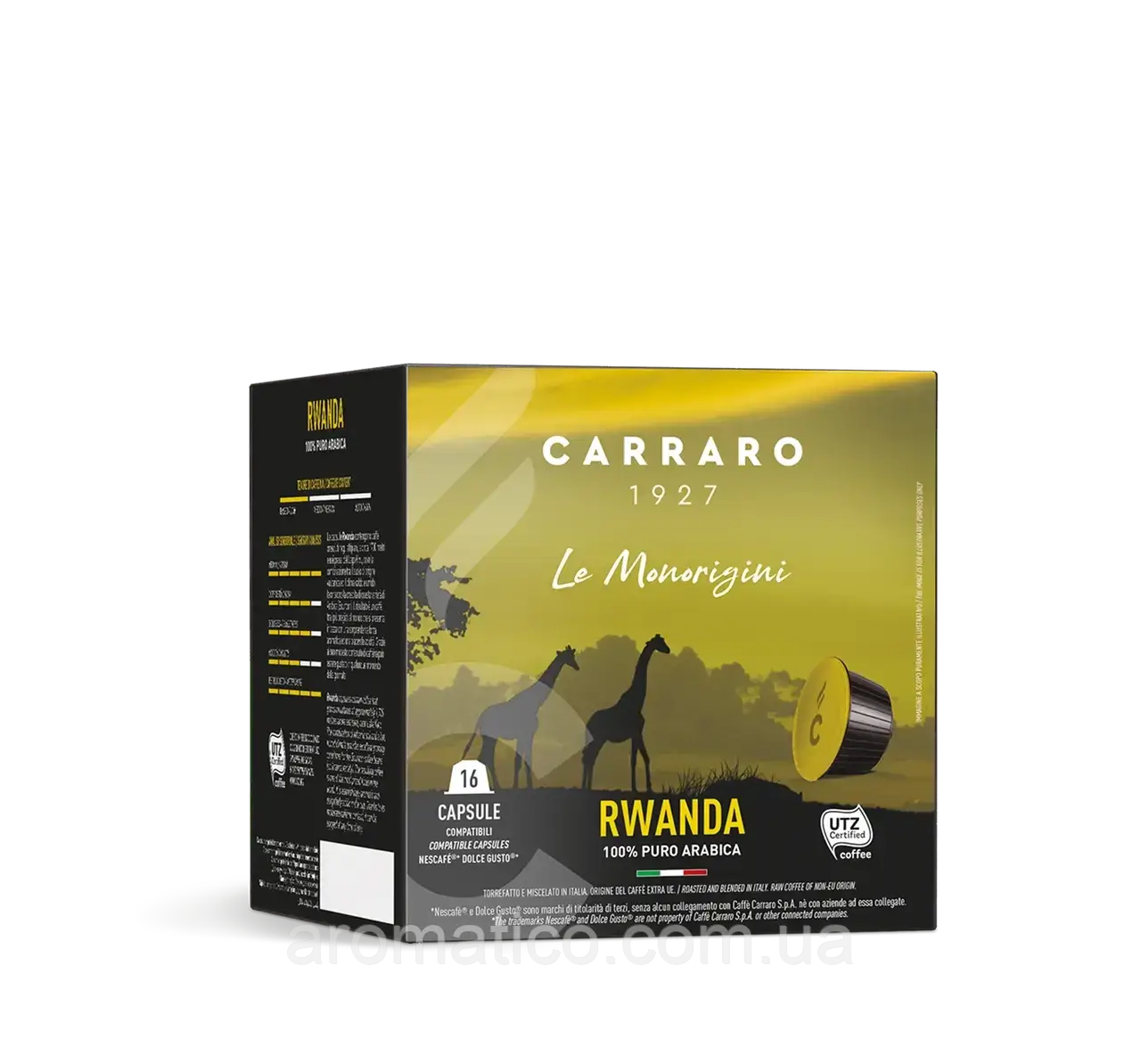 Кофе в капсулах Carraro Dolce Gusto Rwanda 16 шт