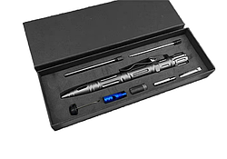 Ручка мультитул зі свистком і ліхтариком Solve багатофункціональна 8 в 1 Black KT6000002