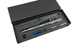 Ручка мультитул зі свистком і ліхтариком Solve багатофункціональна 8 в 1 Gray KT6000008