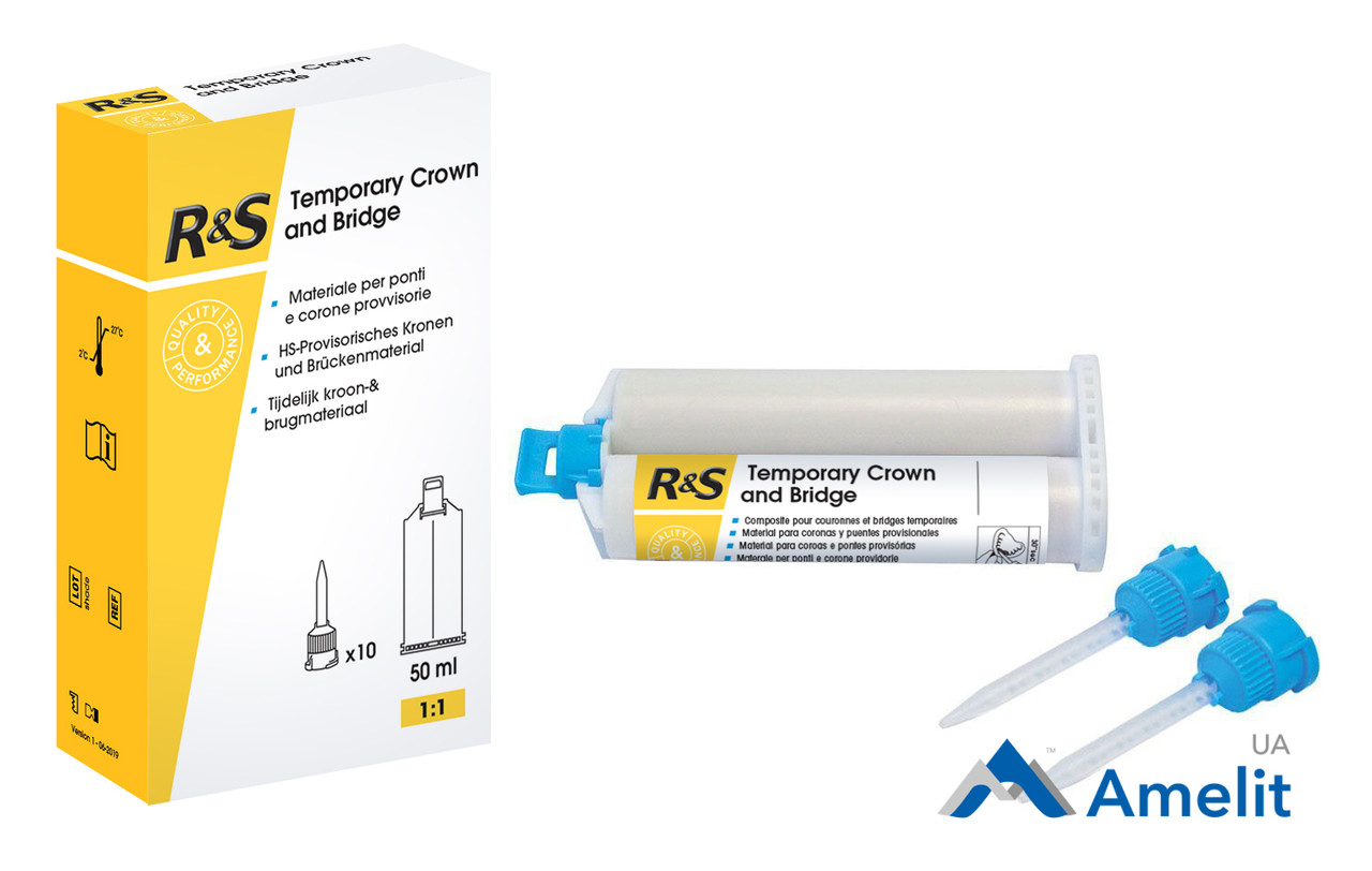 Матеріал для тимчасових конструкцій (коронок і мостів)Temporary Crown&Bridge, колір А3 (R&S), картридж 50 мл + насадки