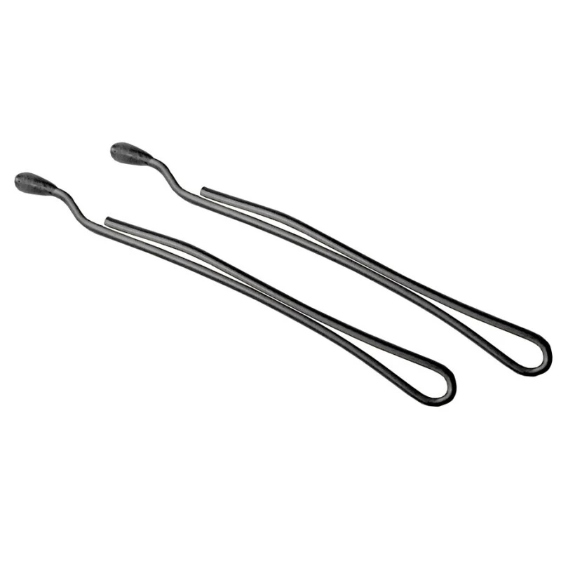 Невидимки для волосся укорочені Tico Professional - Чорні (довжина 40 мм, вага 200 грам) (300620)