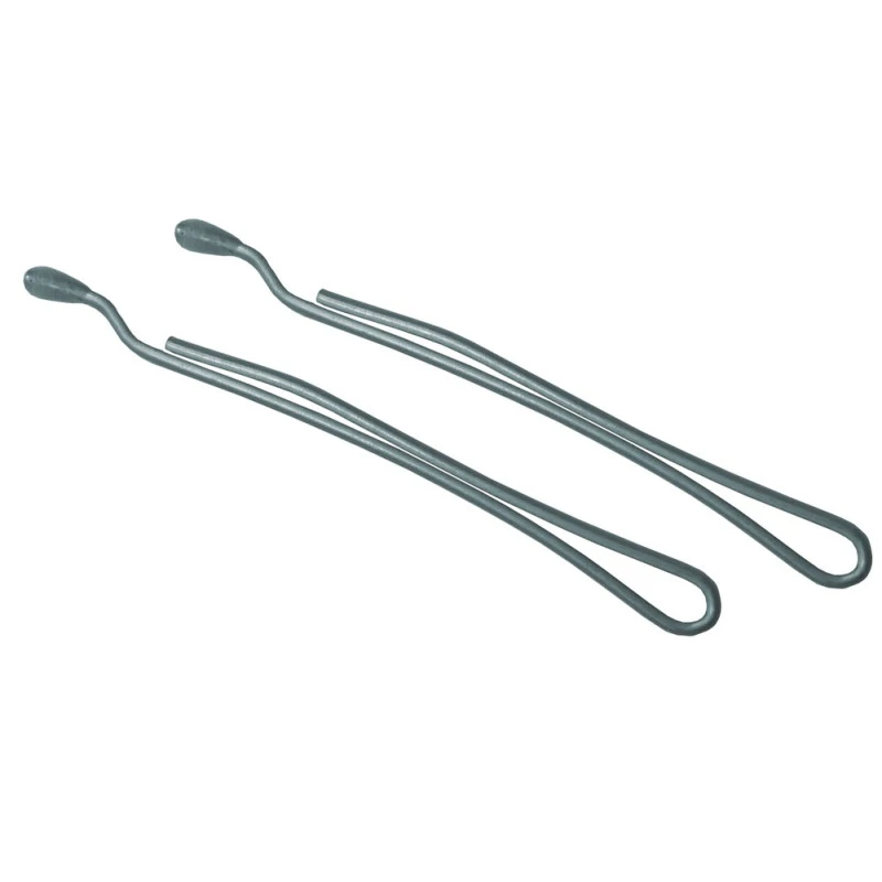 Невидимки для волосся укорочені Tico Professional - Сріблясті (довжина 40 мм, вага 200 грам) (300615)