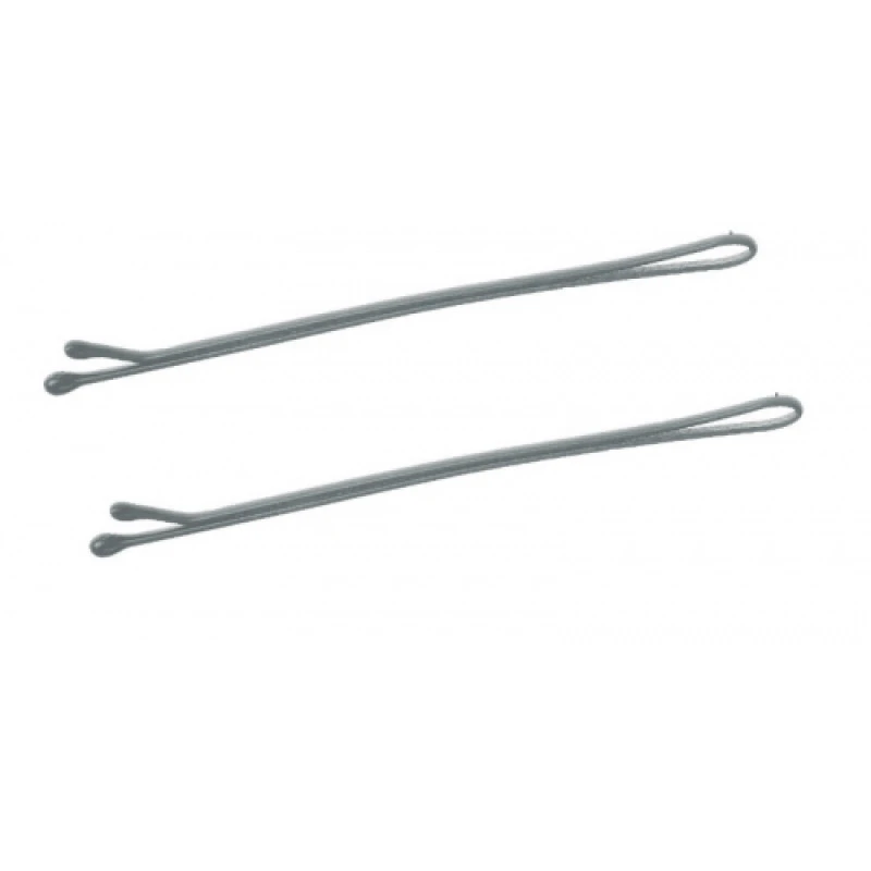 Невидимки для волосся рівні Tico Professional - Сріблясті (довжина 70 мм, вага 200 грам) (300598)