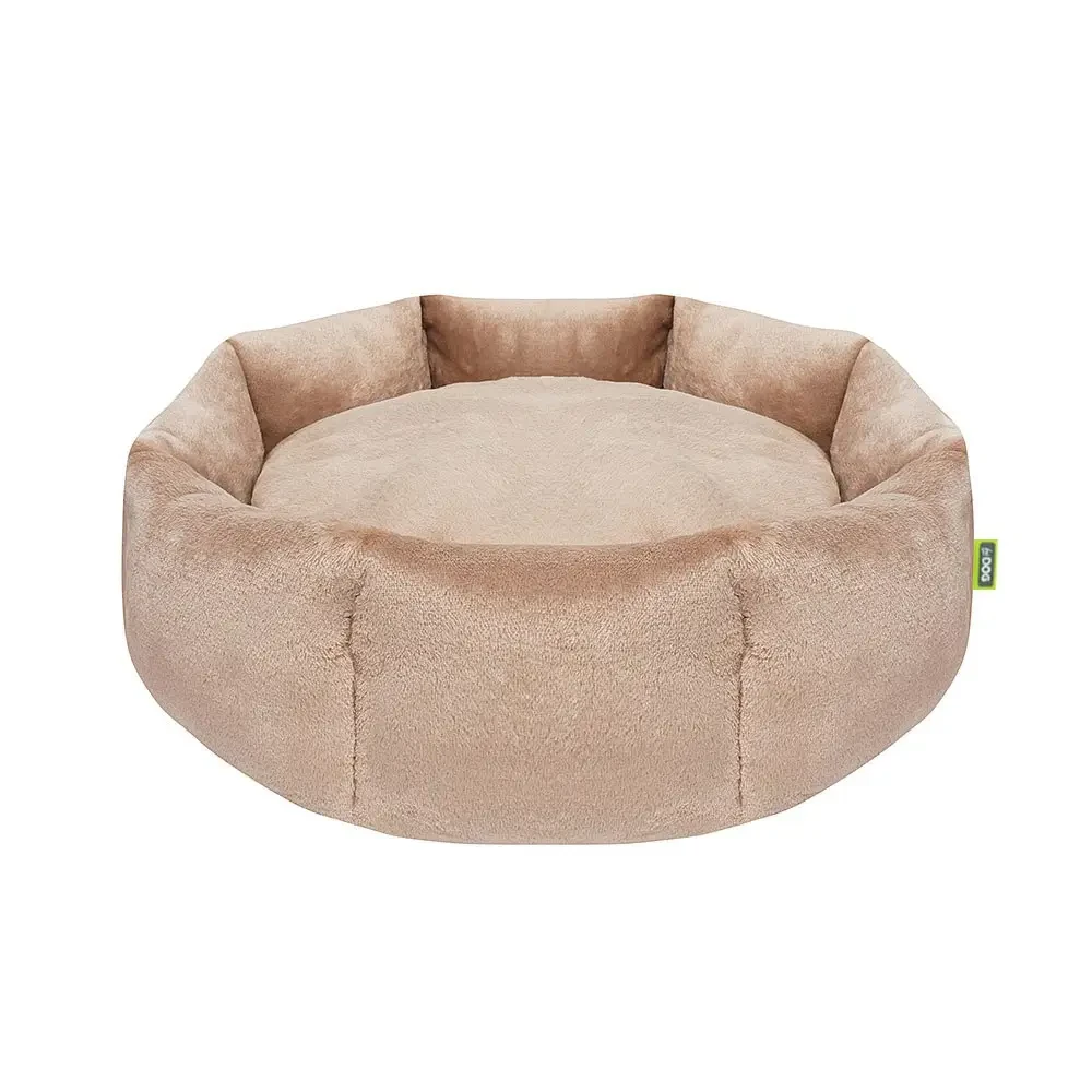 Лежанка ХайДог HiDOG плюшева кругла L для собаки або кота капучино (55 х 19 см)