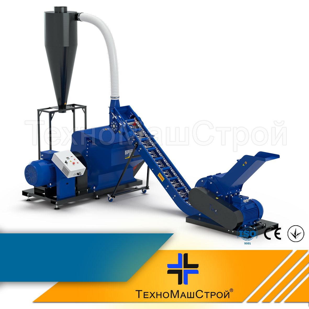 Комплекс подрібнення деревени у тирсу ZUBR-30 + CHOPPER 1000, фото 1