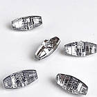 Гудзик фігурний блискучий сріблястий на ніжці 9/18мм