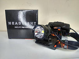 Ліхтар налобний XQ-218-HP50, power bank, 3x18650, signal light, індикація заряду, ЗУ microUSB, Box