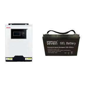 Комплект резервного живлення Sorotec REVO VM 1.2kW/12V з АКБ SEVEN Gel 12V/100Ah, фото 1
