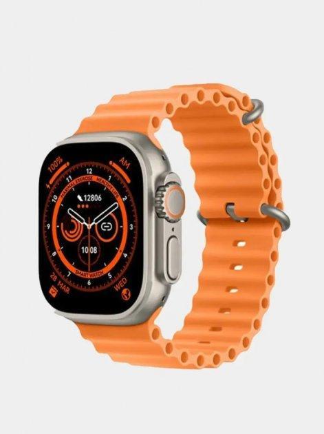 Розумний смарт годинник Smart Watch X8 Ultra 49mm електронний з магнітною зарядкою і мікрофоном Золото