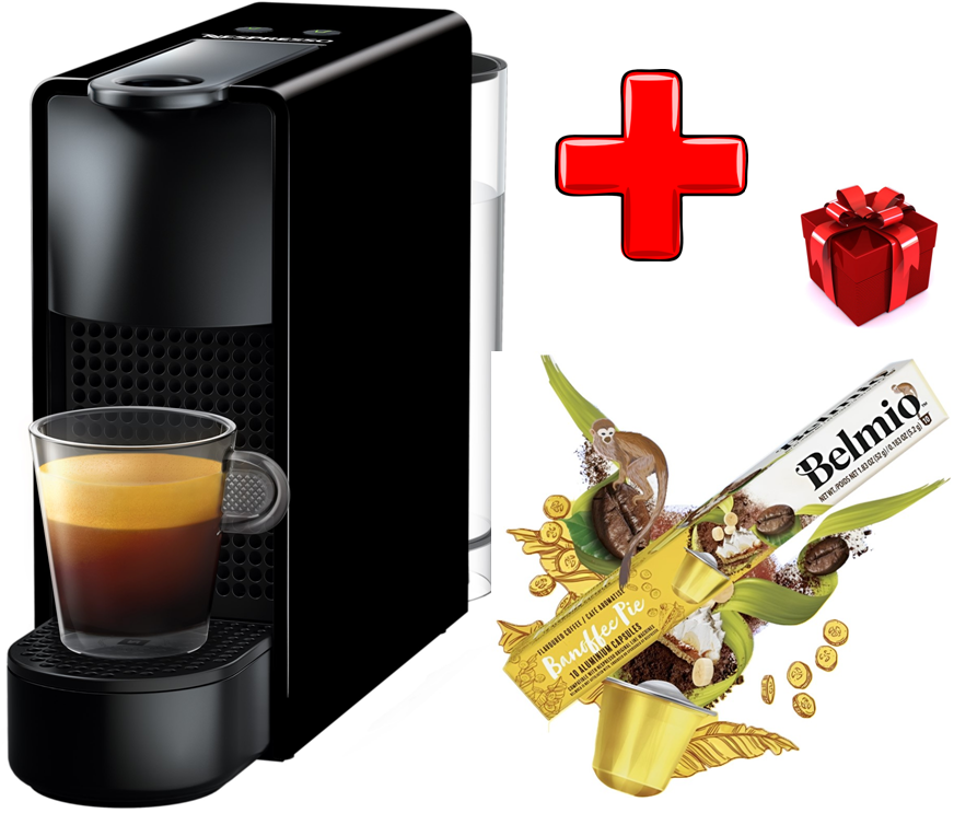 Кавоварка Nespresso Essenza Mini Piano Black + подарунок 10 капсул