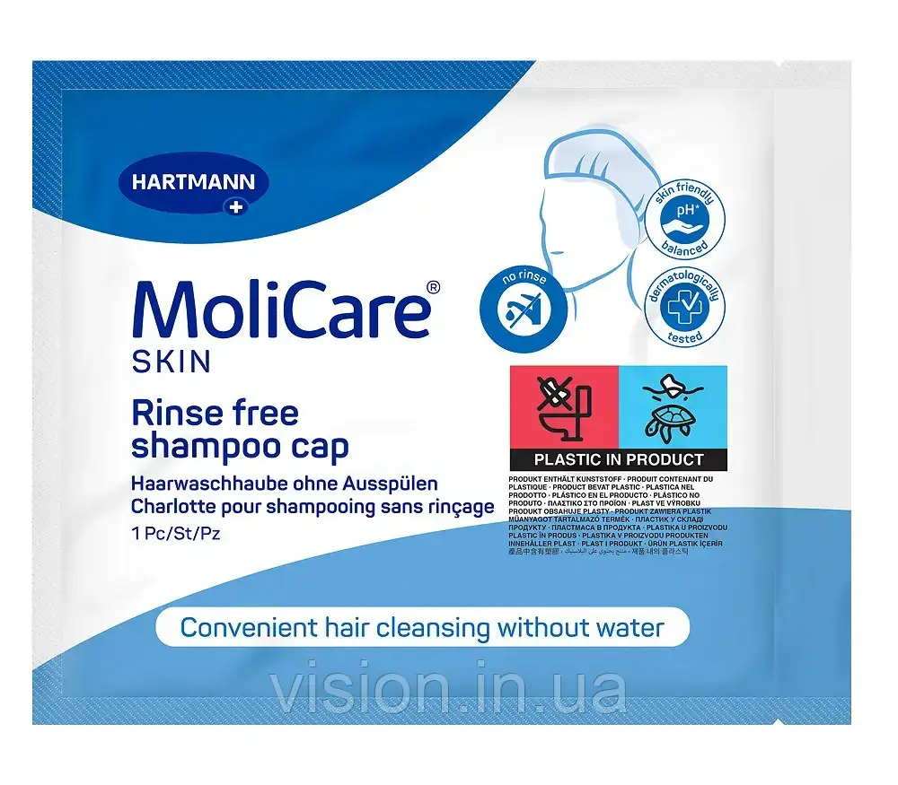 Шапочка для миття голови без води MoliCare Skin 1шт, фото 1