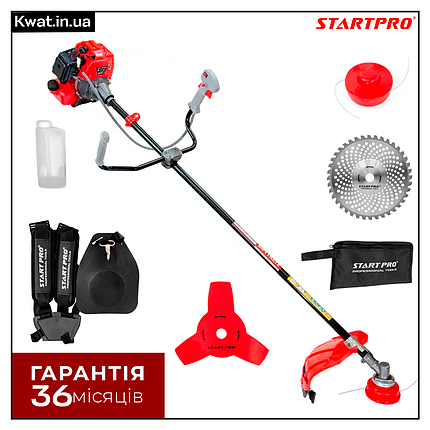 Мотокоса 4,8 к.с. START PRO SGT-5100 Два леза Котушка Діаметр скошування 420 мм, фото 1