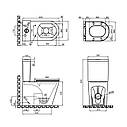 Унітаз-компакт Qtap Scorpio безободковий Ultra Quiet з сидінням Soft-close QT14222125AUQW, фото 2