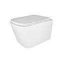 Унітаз підвісний Qtap Crow безобідковий з сідінням Soft-close QT05335171W, фото 3
