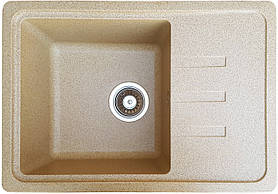 Гранітна кухонна мийка Romzha Trei 62 Bezhvy (402). Врізна мийка на кухню, гранітні мийки, мийки на кухню