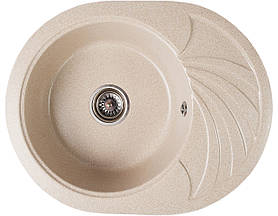 Гранітна кухонна мийка Romzha Rasa 60 Bezhvy (402). Гранітні мийки, мийки на кухню, раковина на кухню