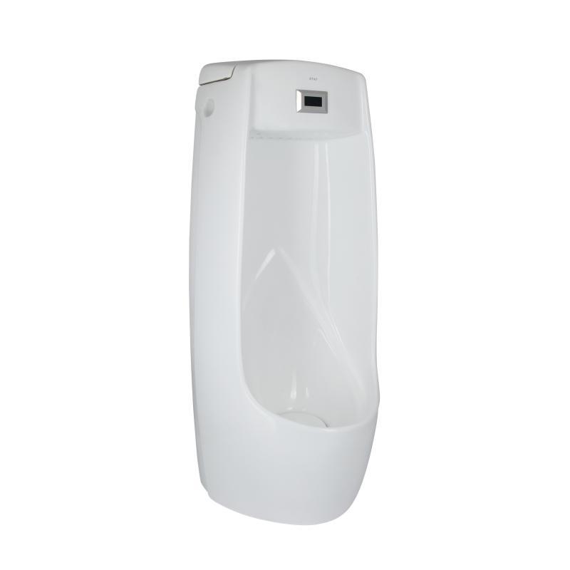 Пісуар підлоговий Qtap Scorpio з ІЧ-датчиком автоматичного змиву 430х370х990 White QT1488101HW, фото 1