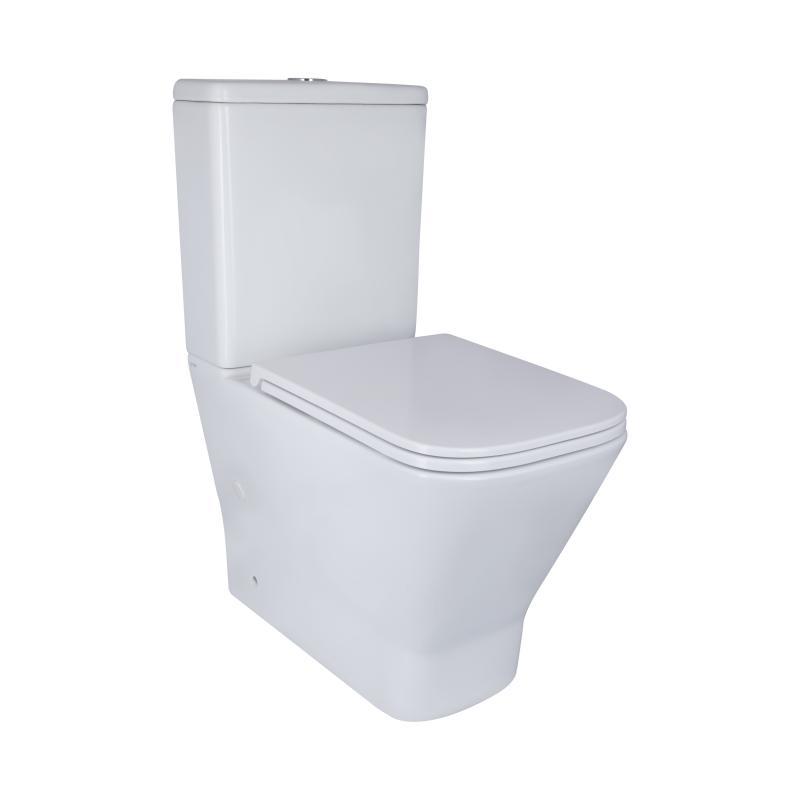 Унітаз-компакт Qtap Cardinal Ultra Quiet безободковий з сидінням Soft-close QT04222168AUQ3W, фото 1