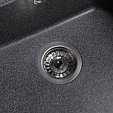 Гранітна кухонна мийка Romzha Kolo Grafit (201). Гранітні мийки, мийки на кухню, раковина на кухню, фото 3