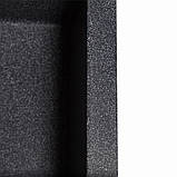 Гранітна кухонна мийка Romzha Quadro Grafit (201). Гранітні мийки, мийки на кухню, раковина на кухню, фото 6