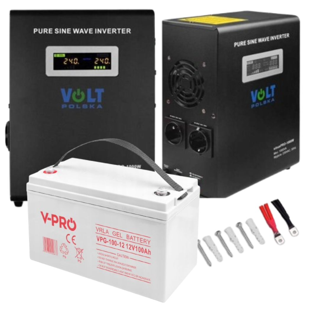 Аварійний комплект Volt Polska SINUS PRO 800 W 12/230V 500/800W + Акумулятор VOLT VRLA DEEP CYCLE 110Ah 12V