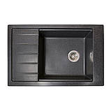 Гранітна кухонна мийка Romzha Patrat 78. Гранітні мийки, мийки на кухню, раковина на кухню, фото 2