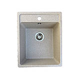 Гранітна кухонна мийка Romzha Vlada. Врізна в стільницю мийка, гранітні мийки, фото 2