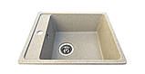 Гранітна кухонна мийка Romzha Vlada Bezhvy (402). Врізна в стільницю мийка, гранітні мийки, фото 4