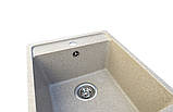 Гранітна кухонна мийка Romzha Vlada Bezhvy (402). Врізна в стільницю мийка, гранітні мийки, фото 5