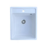 Гранітна кухонна мийка Romzha Vlada. Врізна в стільницю мийка, гранітні мийки, фото 4