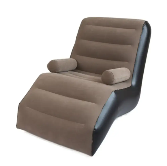 Надувний диван з підлокітником, домашнє крісло Inflatable Sofa, 80x140x85, фото 1