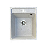 Гранітна кухонна мийка Romzha Vlada. Врізна в стільницю мийка, гранітні мийки, фото 5