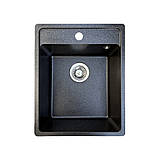 Гранітна кухонна мийка Romzha Vlada. Врізна в стільницю мийка, гранітні мийки, фото 3