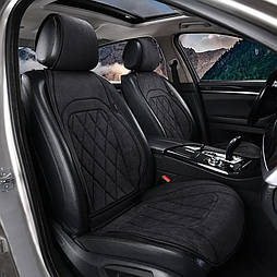 Накидки Elegant Parma на сидіння авто передні чорного кольору з перфорацією Plus EL 700 706