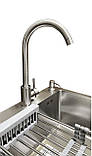 Комплект мийка + змішувач Romzha Arta Carbon U-450 (A), фото 4