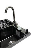 Комплект мийка + змішувач Romzha Arta U-730SDN BL (A). Кухонна мийка з нержавіючої сталі зі змішувачем, фото 5