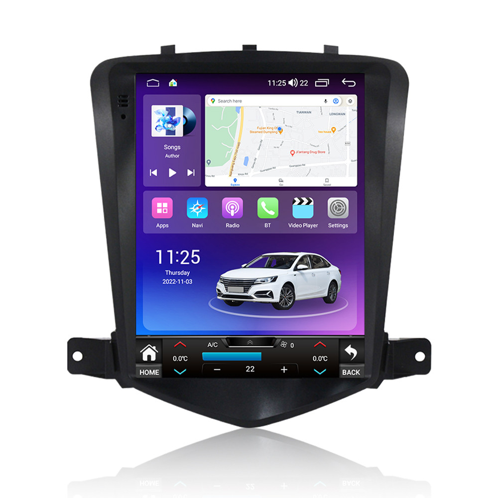 Штатна магнітола Mekede TS3 Chevrolet Cruze J300 Tesla screen Tesla style Android